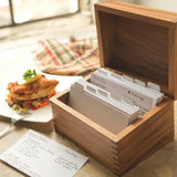 Acacia Wood Recipe Box