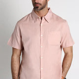 Mens Cotton Short Sleeve Button Down Shirt