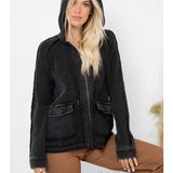 Plus Waffle Hooded Jacket