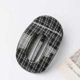 Color Block Plaid Hair Claw