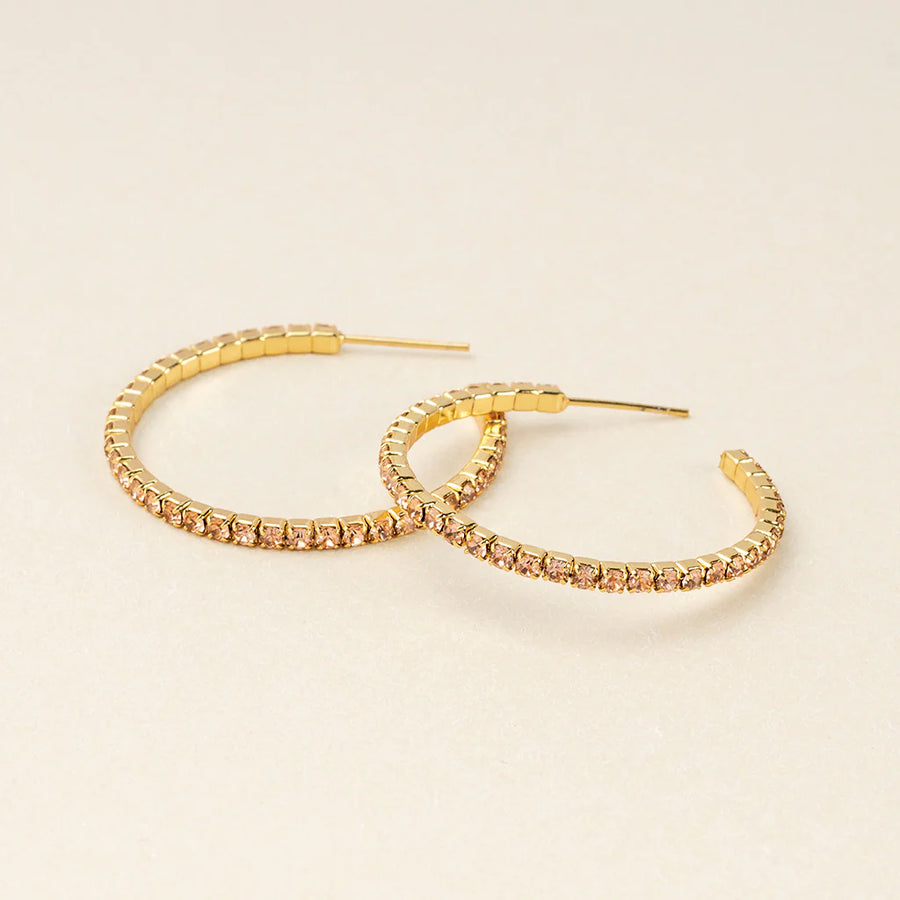 Sparkle & Shine Small Rhinestone Hoop Earring