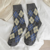 Diamond Check Retro Socks