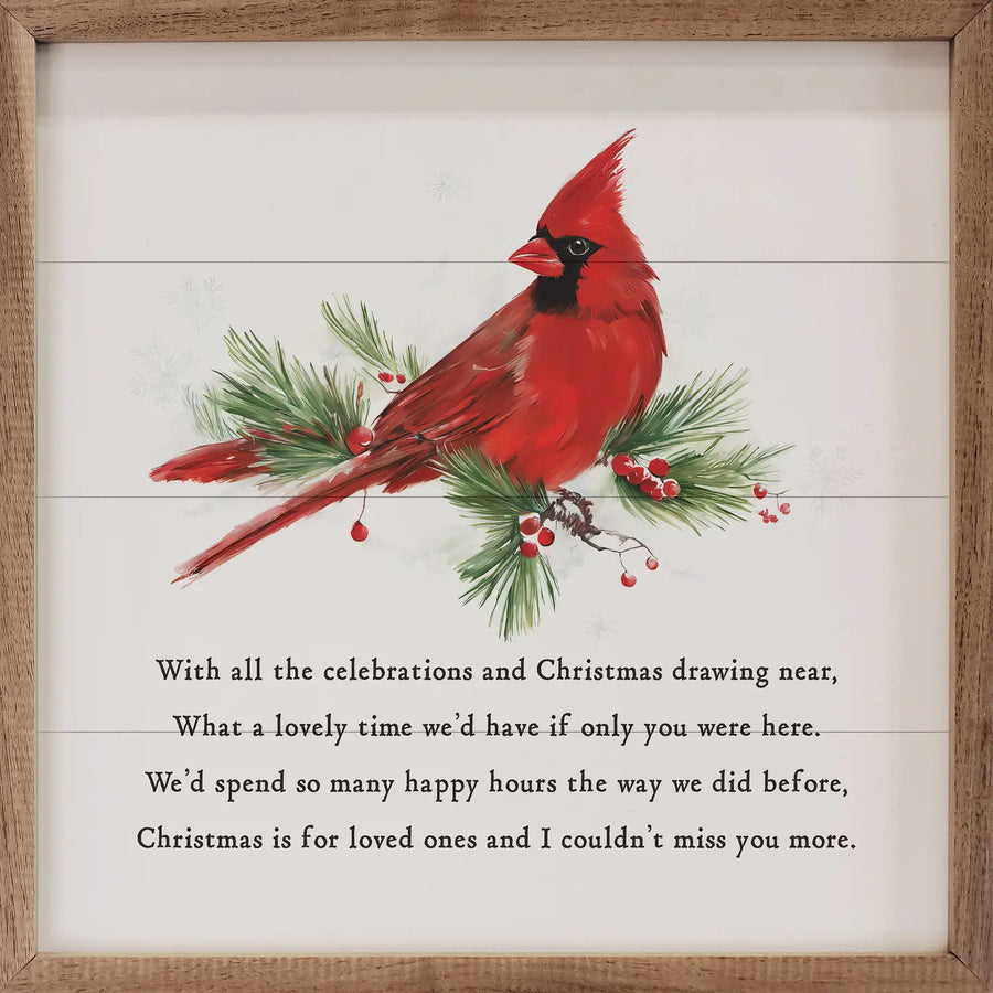 Christmas Drawing Near Cardinal Sign