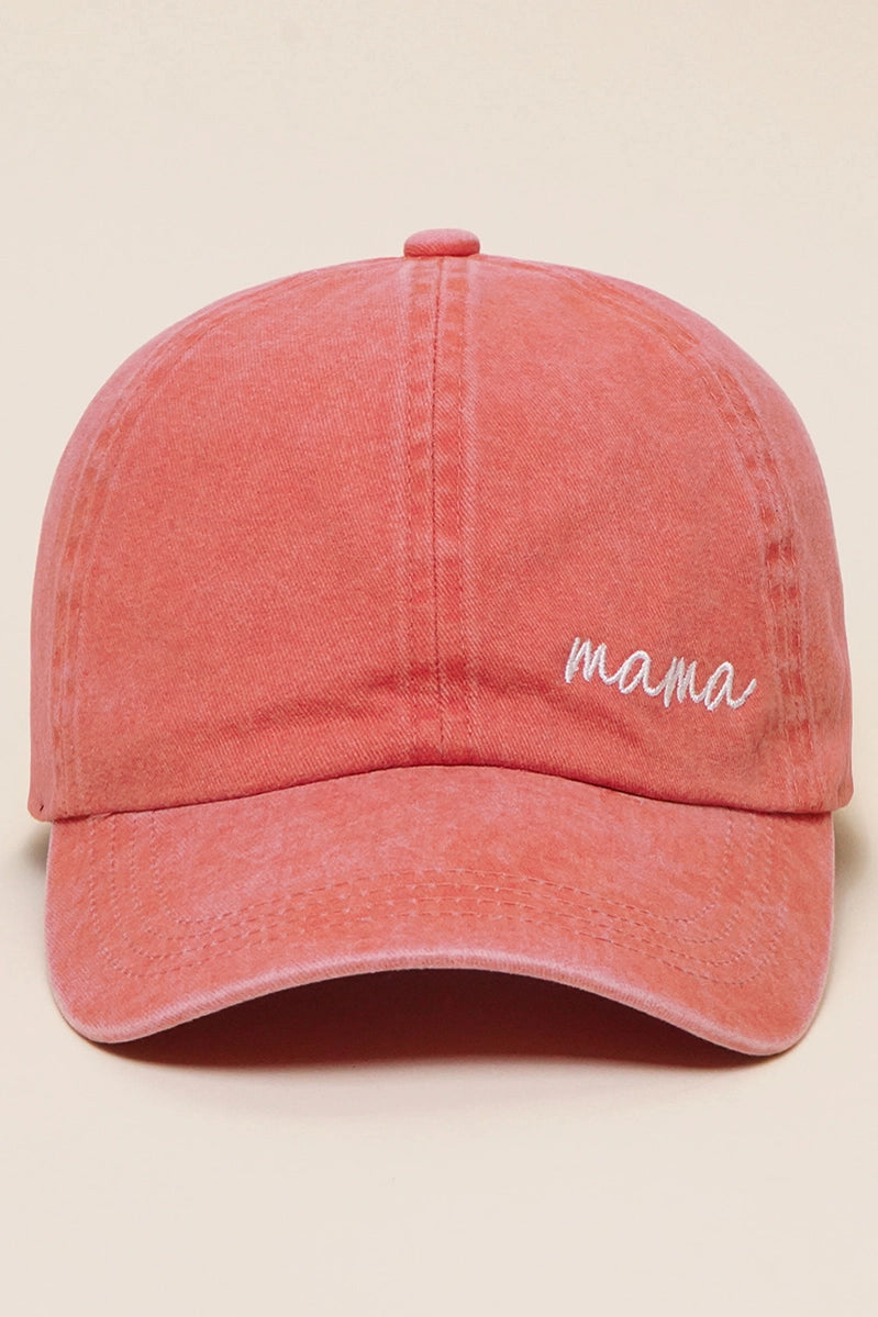 Mama Lettering Embroidered Ball Cap