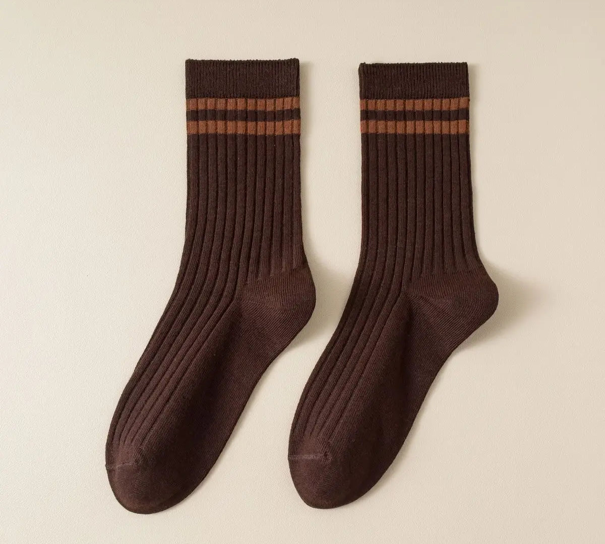 Classic Two Stripe Crew Socks