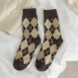 Diamond Check Retro Socks