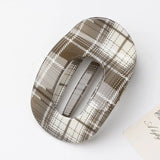 Color Block Plaid Hair Claw