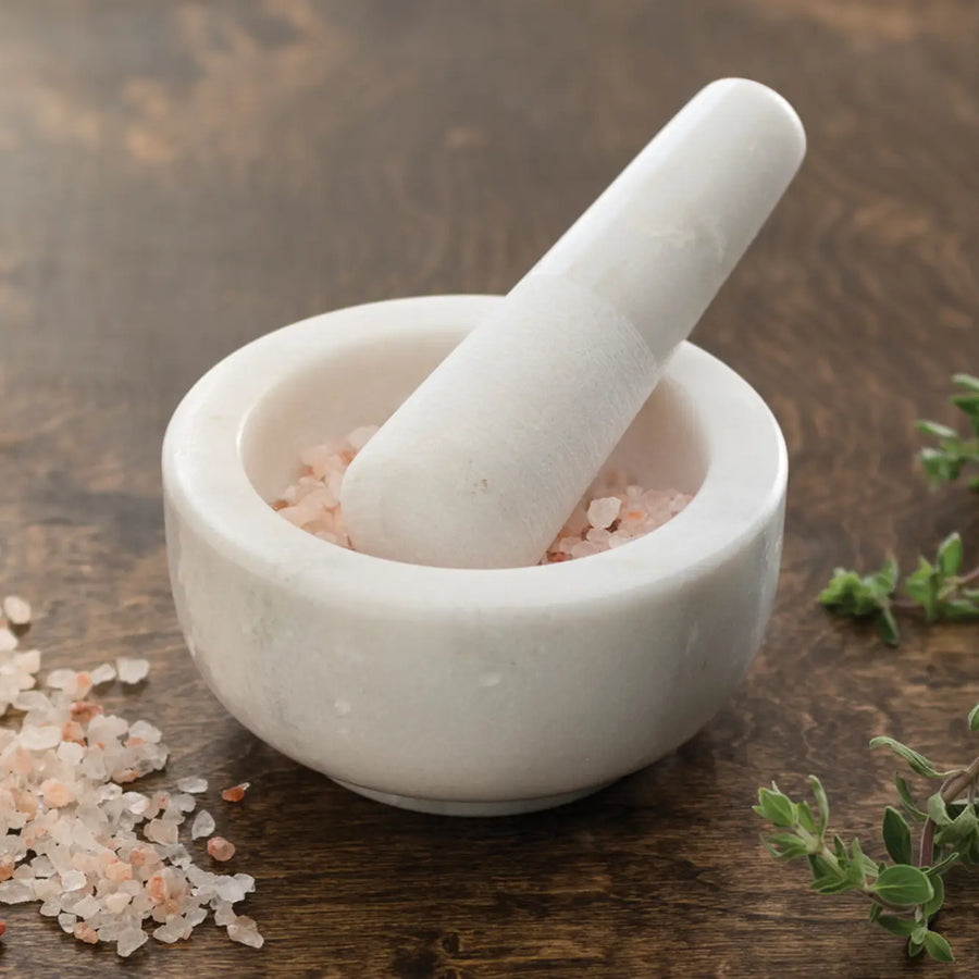 White Marble Mortar & Pestle