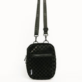 Brixley Black Checkered Crossbody Sling Bag