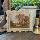Scalloped Fall Landscape Sign 6x8"