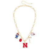 Nebraska Husker Charm Necklace