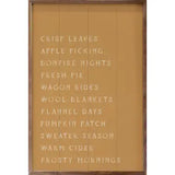 Autumn Activities 5x8 Sign