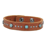 Turquoise Stone and Studs Bracelet