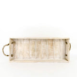 Whitewash Mango Shiplap Tray 19.5"