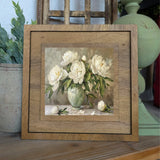 Square Framed Peony Canvas 11"