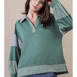 Plus Color Block & Stripe Knit Top