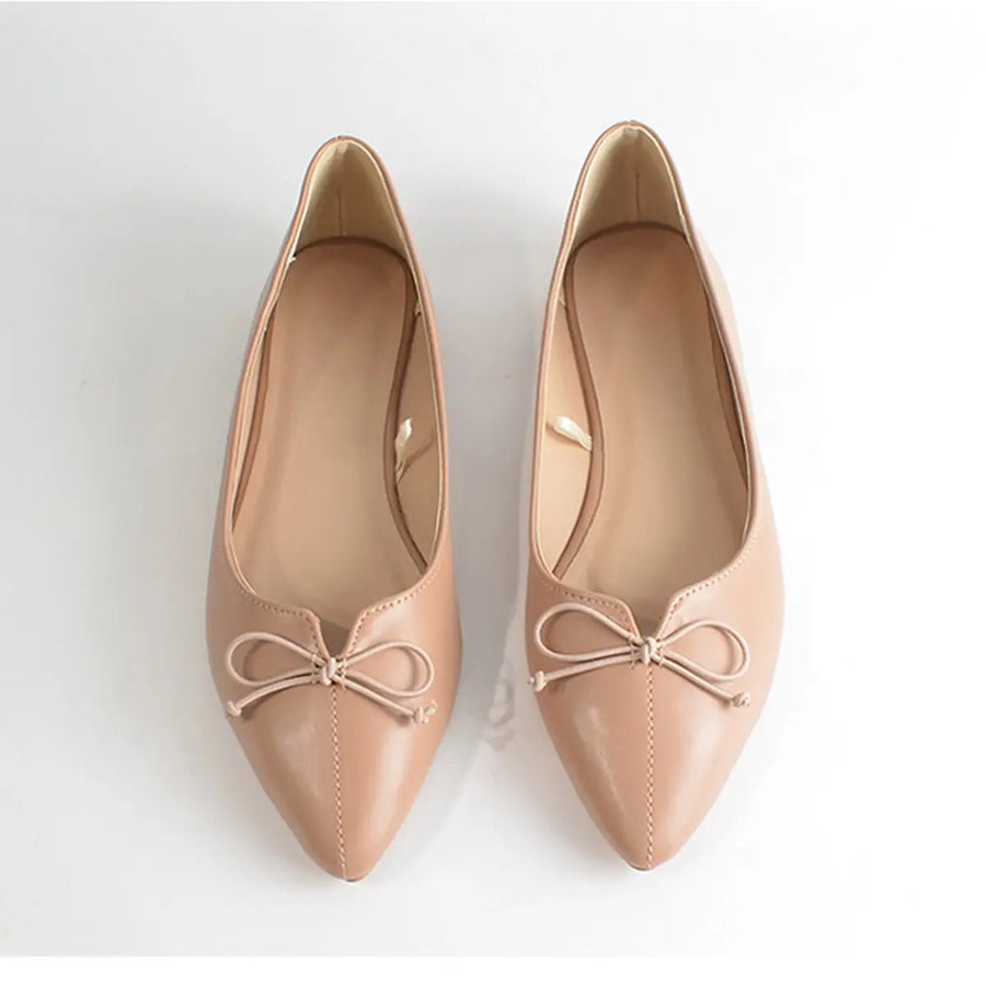 Pointed Flat with Bow