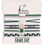 Black & Green Gameday Hair Tie Set