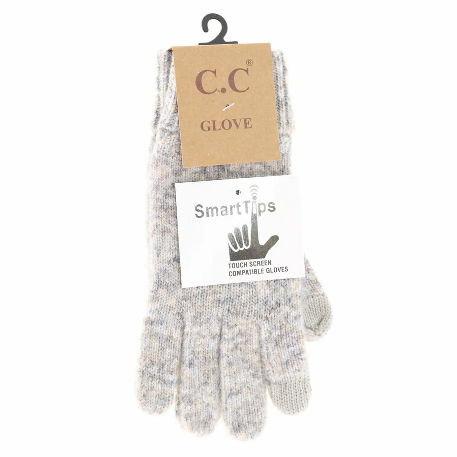 CC Soft Ribbed Knit Gloves