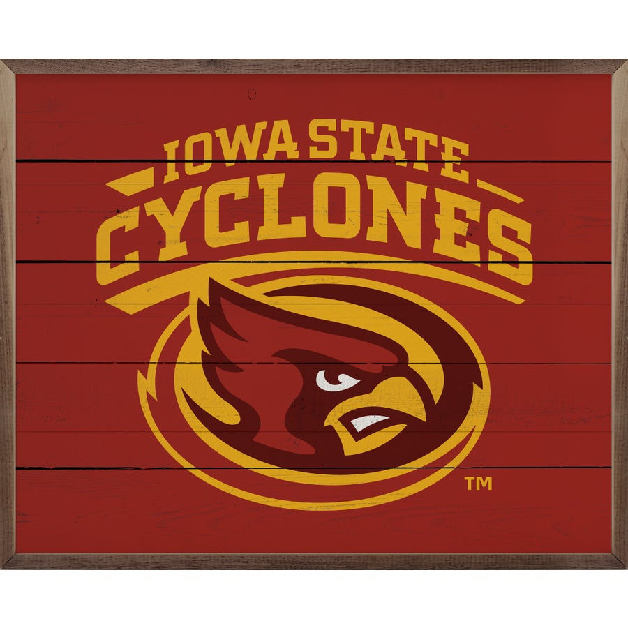 Bold Iowa State Logo Sign 10x8