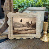 Scalloped Flying Witch Sign 6x8"