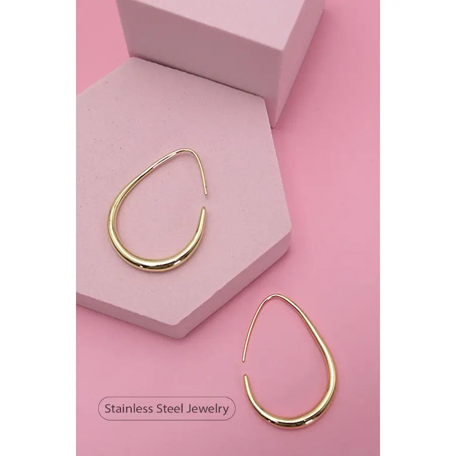 Waterproof 18k Stainless Steel Hoops