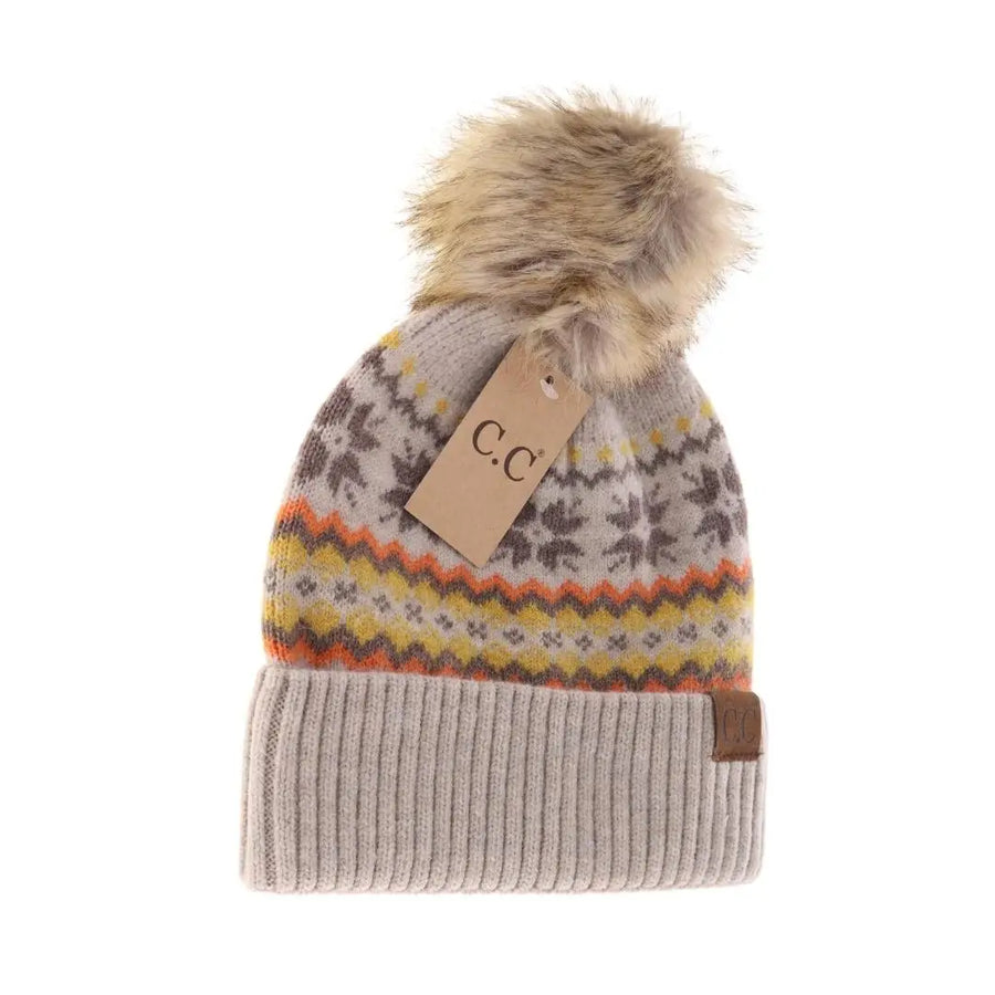 CC Fair Isle Print Beanie