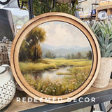 Round Spring Stream Sign 8"