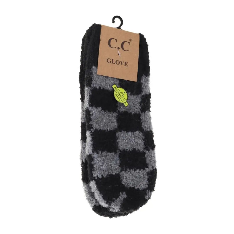 CC Boucle Checkered Mittens