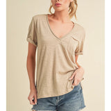 Zoie V-Neck Short Sleeve Top