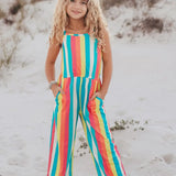 Girls Millie Rainbow Stripe Jumpsuit