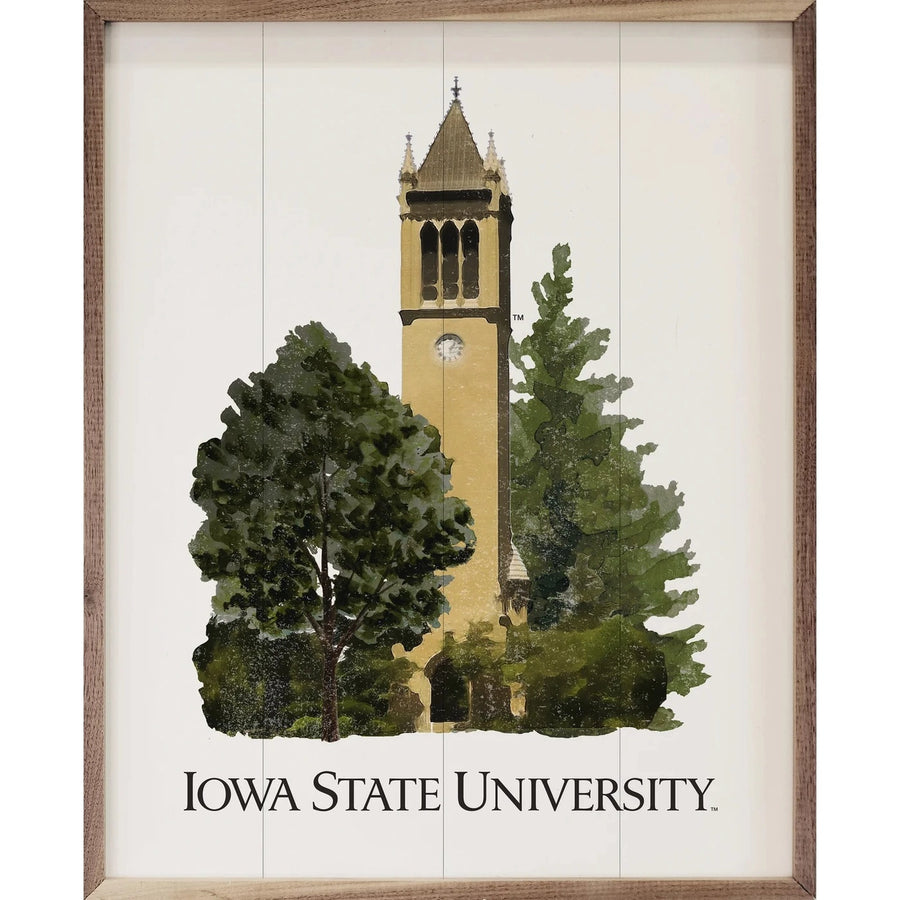 Watercolor Campanile ISU 8x10