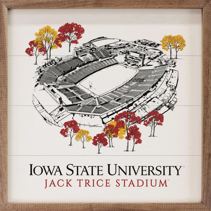 ISU Football Stadium Sketch Sign