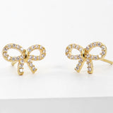 Cz Dipped Ribbon Earring