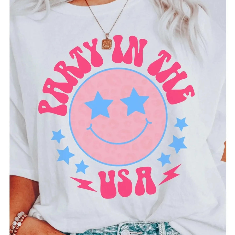 Pink Party In The USA Tee