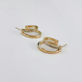 Crystal Double Hoop Earring