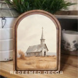 Arch Top Church Sign 8.25x11"