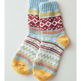 Colorful Isle Knit Socks