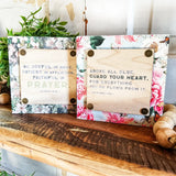 Bible Verse Mini Block Sign 6.5"