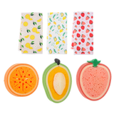 Fruit Sponge & Kitchen Towel Set