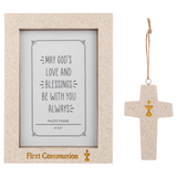 1st Communion Stone Frame and Ornament Set