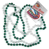Green + White Spirit Beads