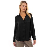 Classic V-Neck Button Down Top