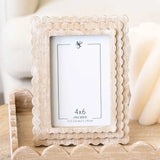 Whitewash Wooden Scalloped Picture Frame