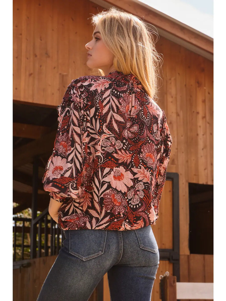 Ethnic Boho Printed Long Sleeve