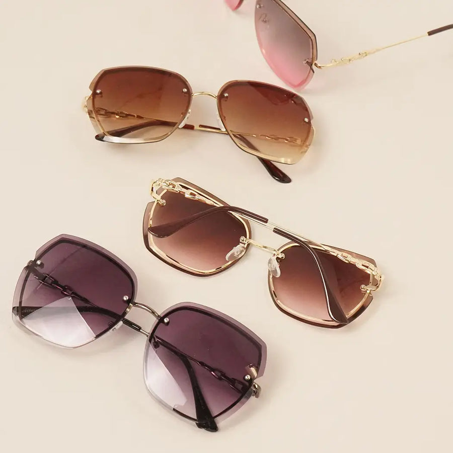 Eccentric Rimless Sunglasses