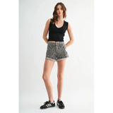 Mica High Rise Leopard Shorts