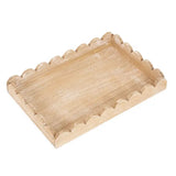 Wooden Scalloped Tray 9x13"
