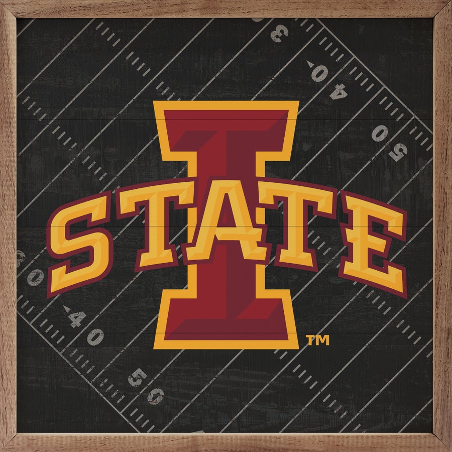 Black Iowa State Football Field Sign