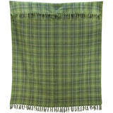 Green Plaid Tartan Throw 50x60"